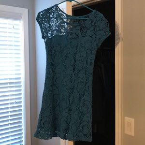 Blue lace dress